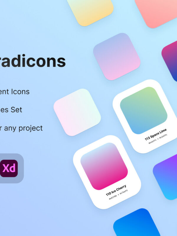 Gradicons - gradient icons for Web, iOS and Android
