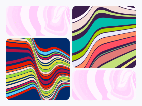 custom-color-palette-ai Merging wavy patterns and gradients to create a unique colored background in Adobe Illustrator