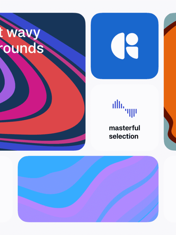 Completed colored wavy background design created in Adobe Illustrator